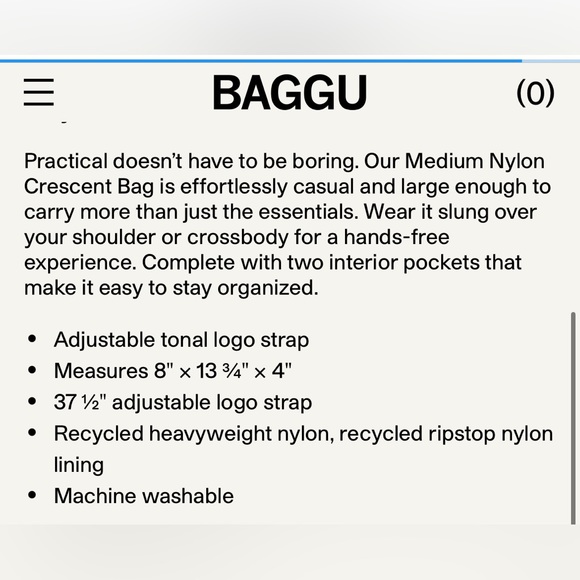 Baggu Hello Kitty Crescent Nylon Bag Purse NWT - Picture 4 of 4